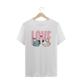 Nome do produtoCamiseta Plus Size Cachorro Casal Love