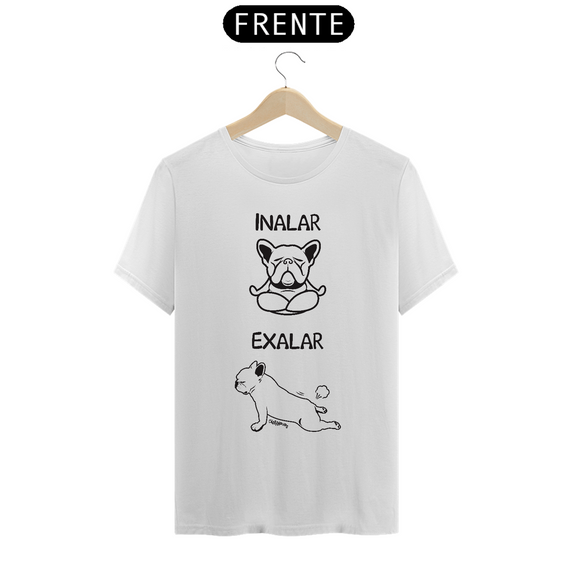 Camiseta Cachorro Yoga Inalar e Exalar