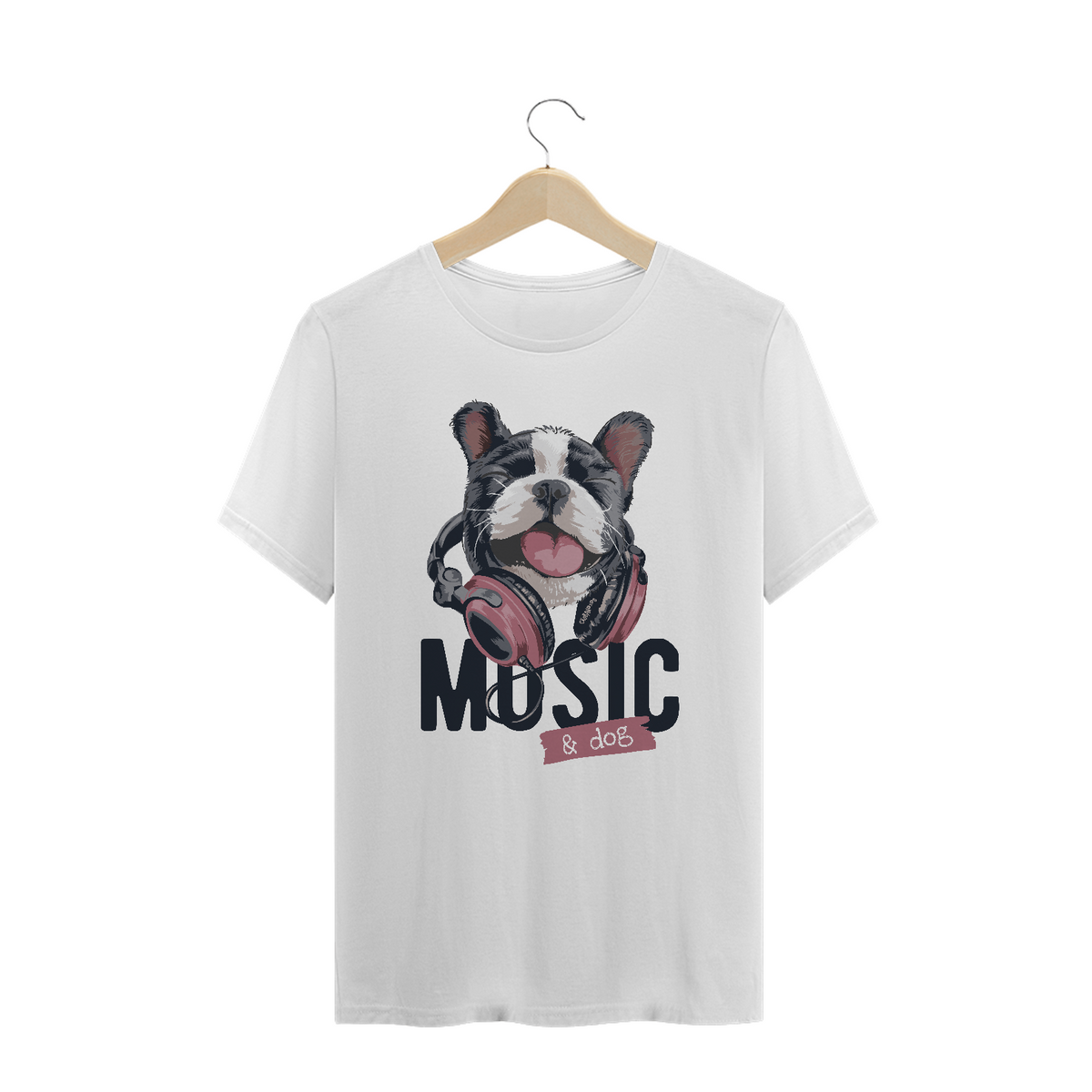 Nome do produto: Camiseta Plus Size Music and Dog