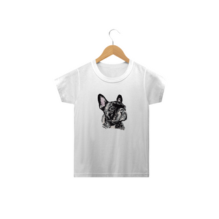 Nome do produtoCamiseta Infantil Bulldog Francês Pintura Digital