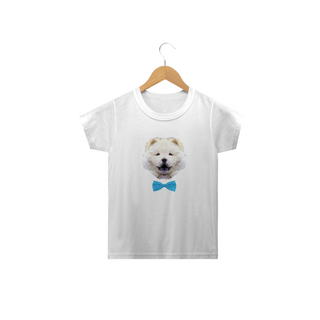 Nome do produtoCamiseta Infantil Chow Chow Creme de Gravatinha