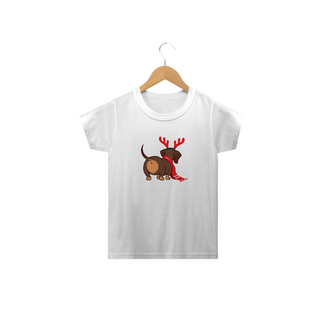 Nome do produtoCamiseta Infantil Dachshund Natal