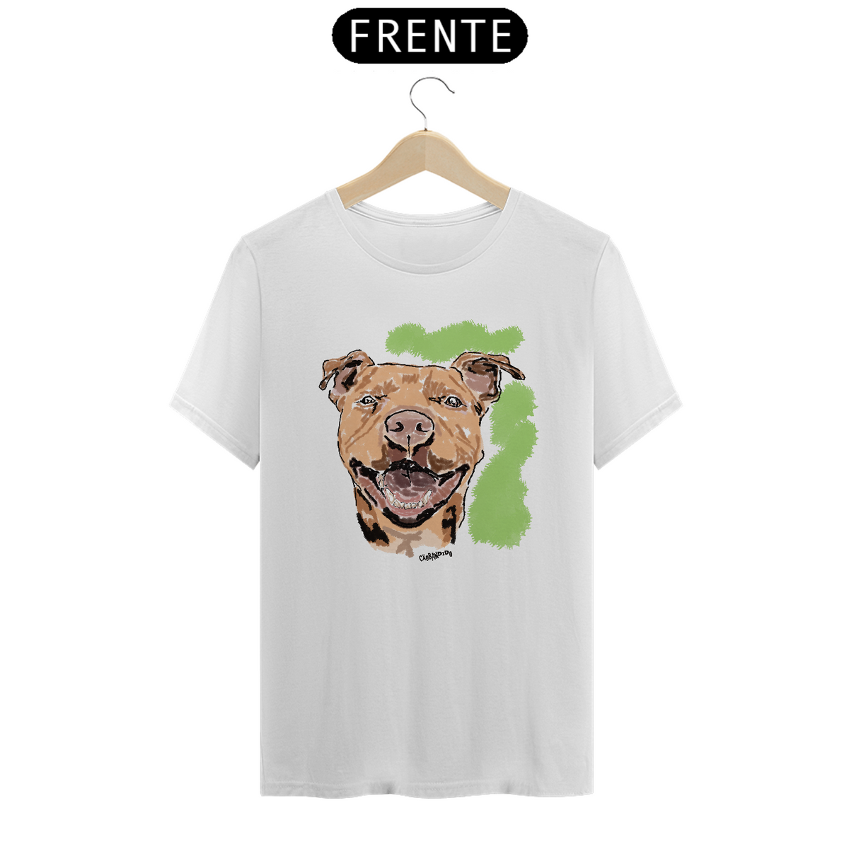 Nome do produto: Camiseta Pitbull Pintura Digital