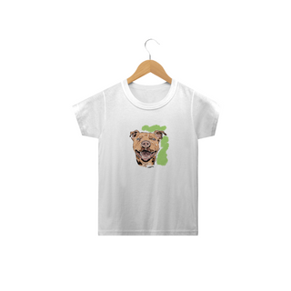 Nome do produtoCamiseta Infantil Pitbull Pintura Digital