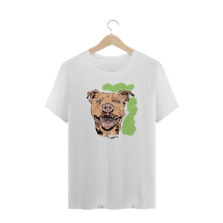 Camiseta Plus Size Pitbull Pintura Digital