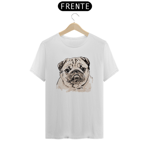 Camiseta Pug Pintura Digital