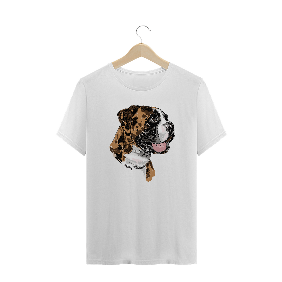 Nome do produto: Camiseta Plus Size Boxer Pintura Digital