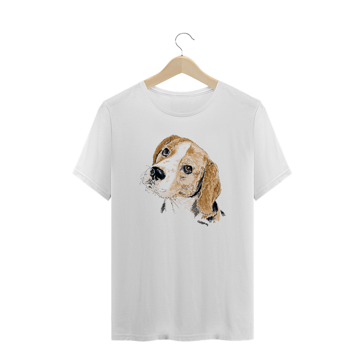 Nome do produto: Camiseta Plus Size Beagle Pintura Digital