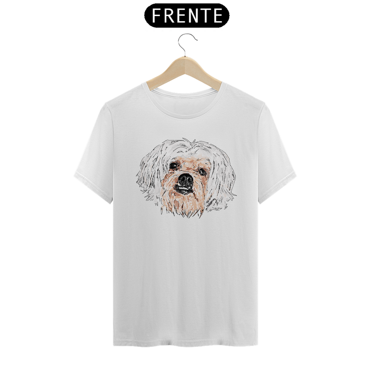 Nome do produto: Camiseta Lhasa Apso Pintura Digital