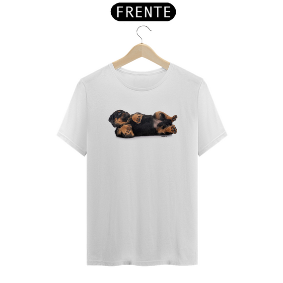 Camiseta Rottweiler Filhote Deitado