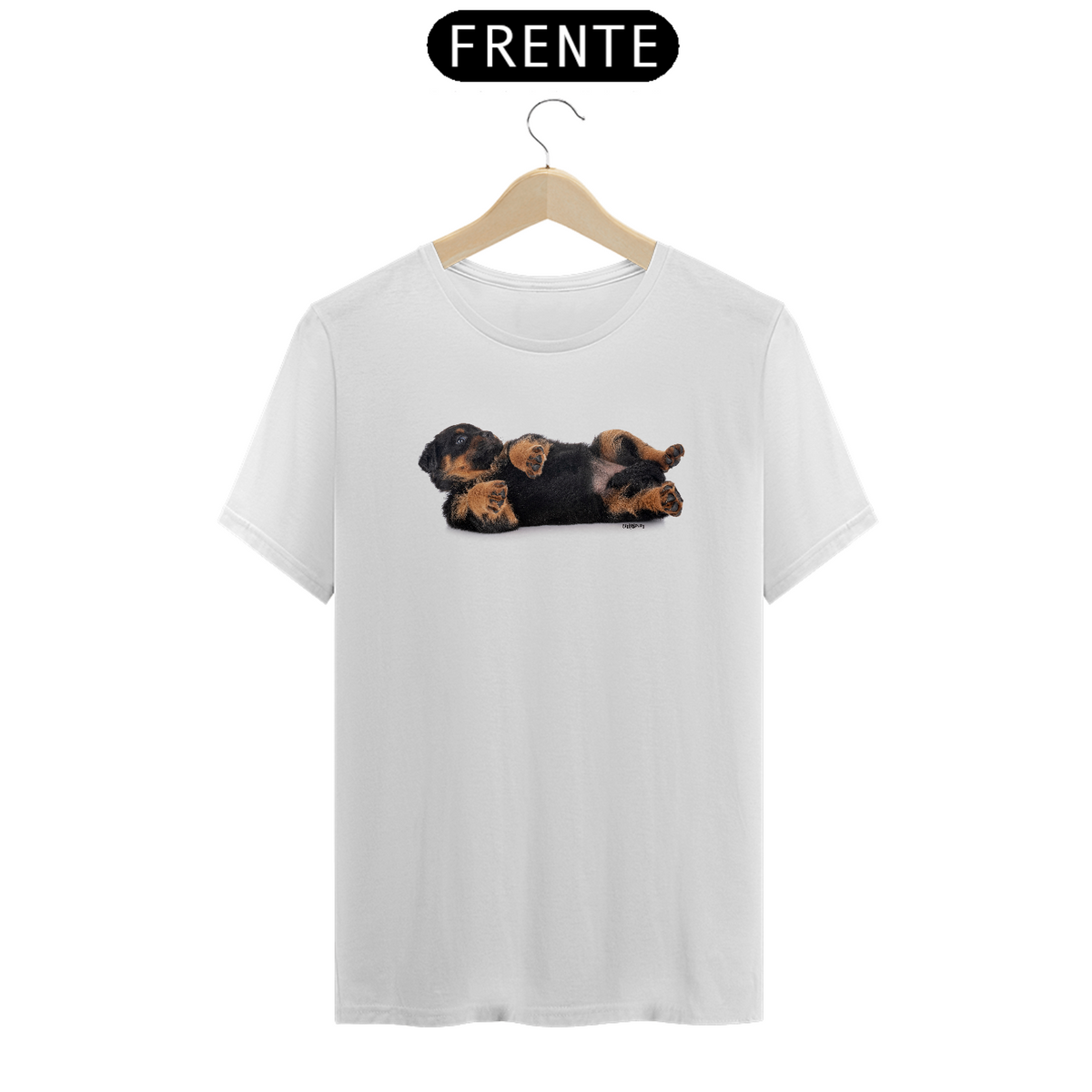 Nome do produto: Camiseta Rottweiler Filhote Deitado