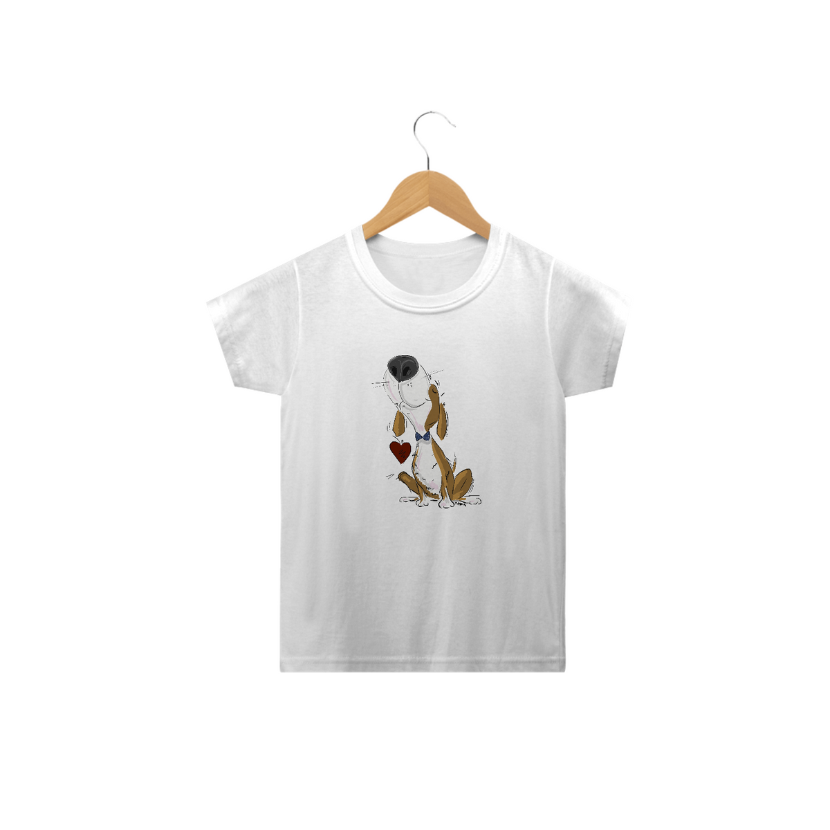 Nome do produto: Camiseta Infantil Vira-Lata Caramelo