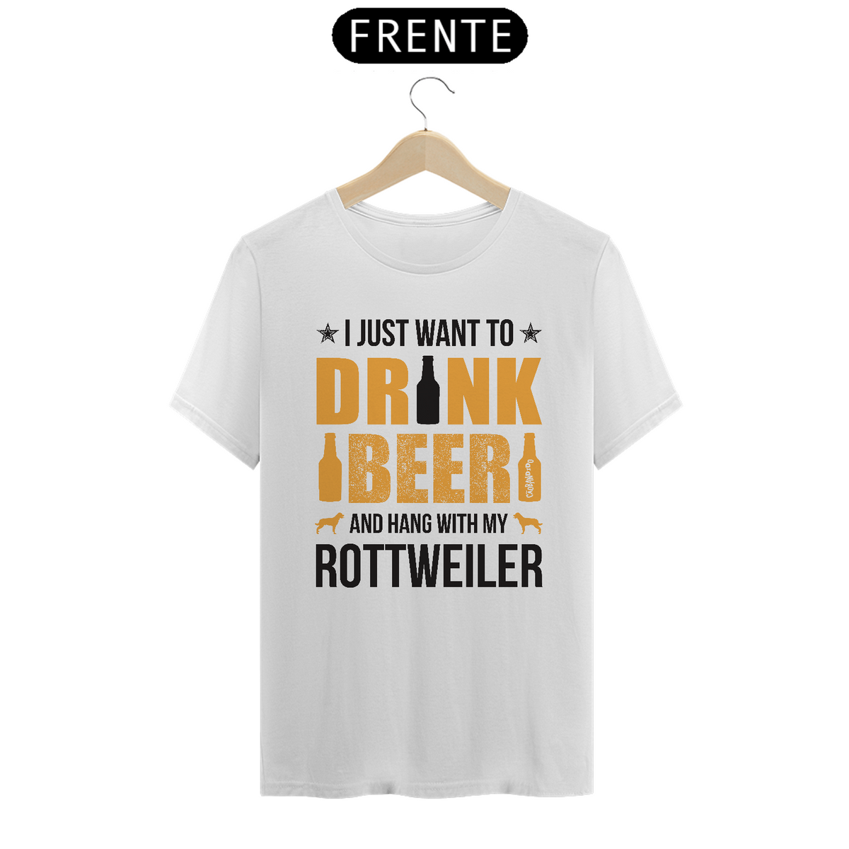 Nome do produto: Camiseta Cerveja e Rottweiler