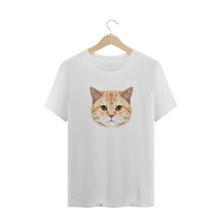 Camiseta Plus Size Gato Retrato