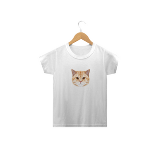 Nome do produtoCamiseta Infantil Gato Retrato