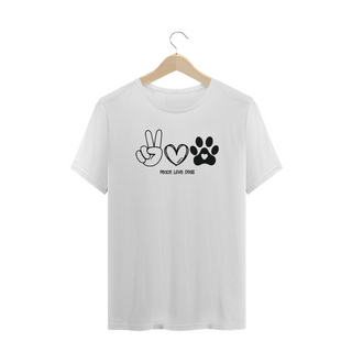 Nome do produtoCamiseta Plus Size Peace, love, dogs