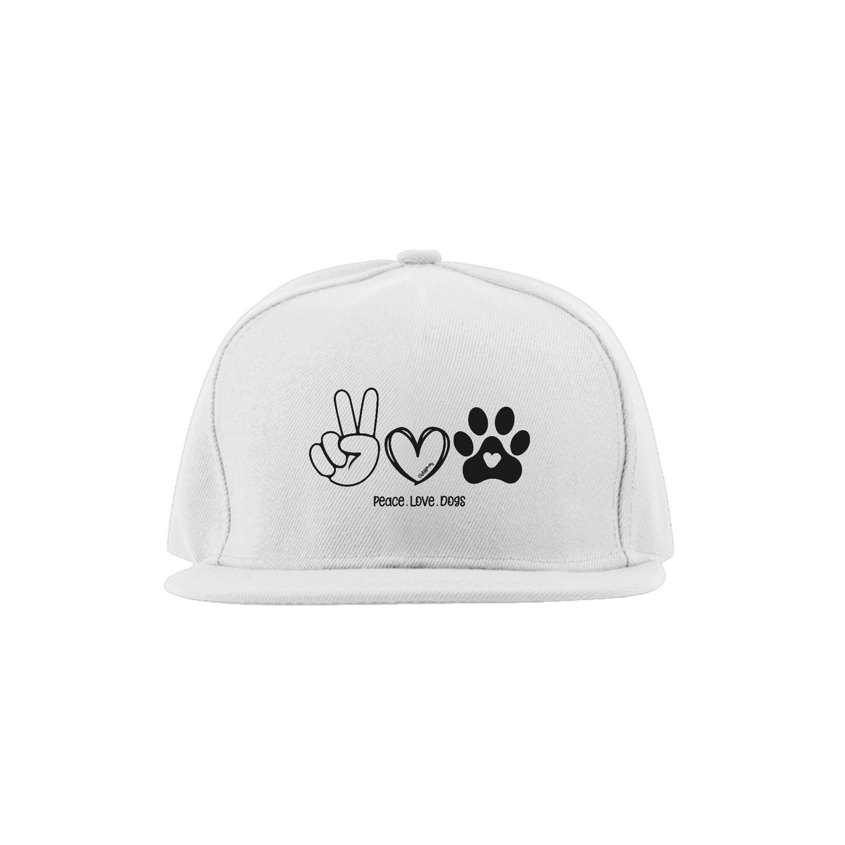 Nome do produto: Boné Peace, love, dogs