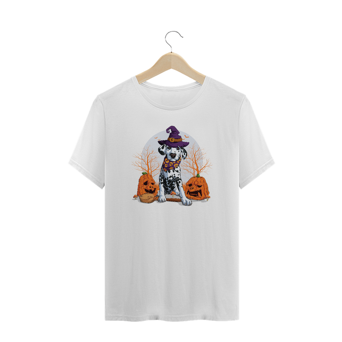 Nome do produto: Camiseta Plus Size Dálmata Halloween