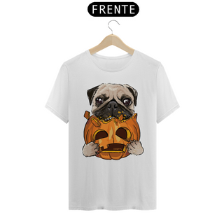 Nome do produtoCamiseta Pug Comendo uma Abóbora