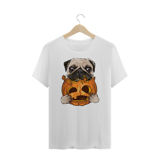 Nome do produtoCamiseta Plus Size Pug Comendo uma Abóbora