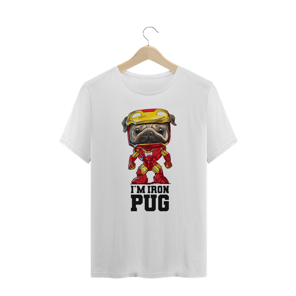 Nome do produto: Camiseta Plus Size I\'m Iron Pug