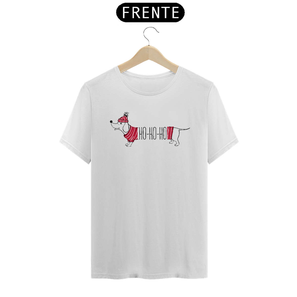 Nome do produto: Camiseta Dachshund Natal Ho Ho Ho