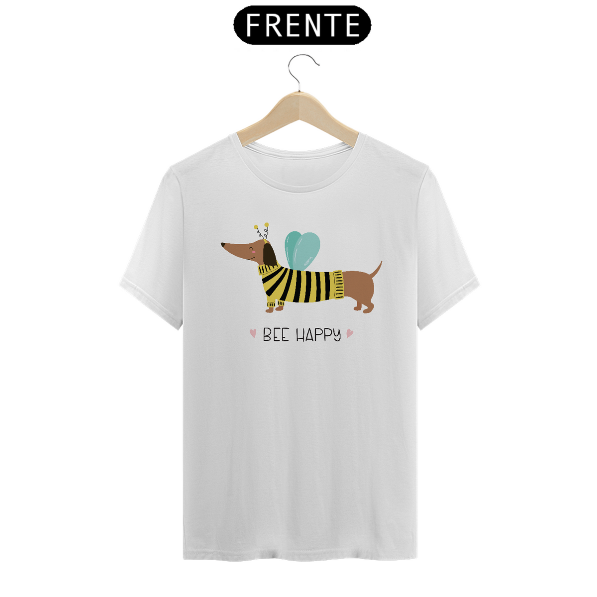 Nome do produto: Camiseta Dachshund Bee Happy