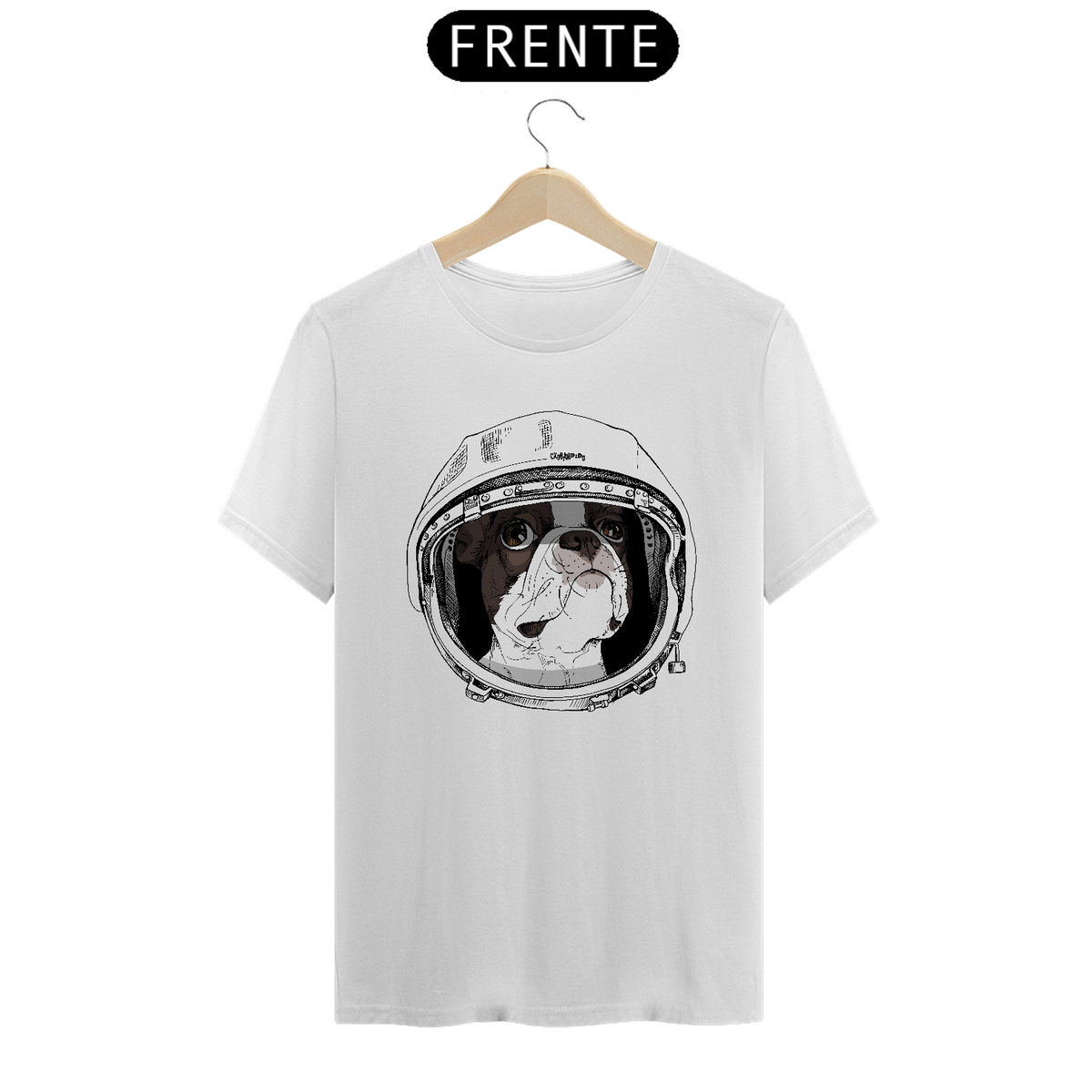 Nome do produto: Camiseta Boston Terrier Astronauta