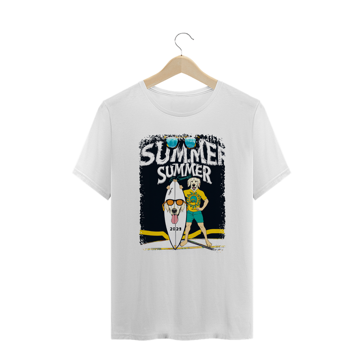 Nome do produto: Camiseta Plus Size Golden Surfista