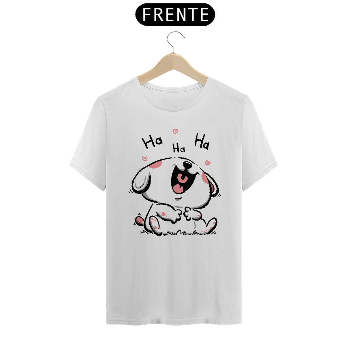 Nome do produto: Camiseta Cachorrinho Rindo