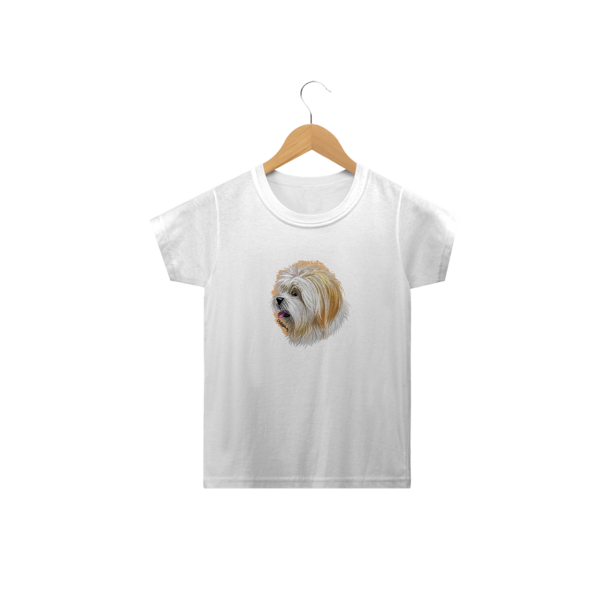 Nome do produto: Camiseta Infantil Lhasa Apso