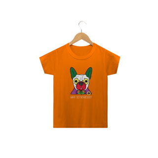 Camiseta Infantil Cachorro Coringa - Why So Serious?