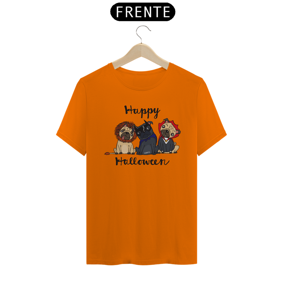 Nome do produto: Camiseta Cachorro Happy Halloween