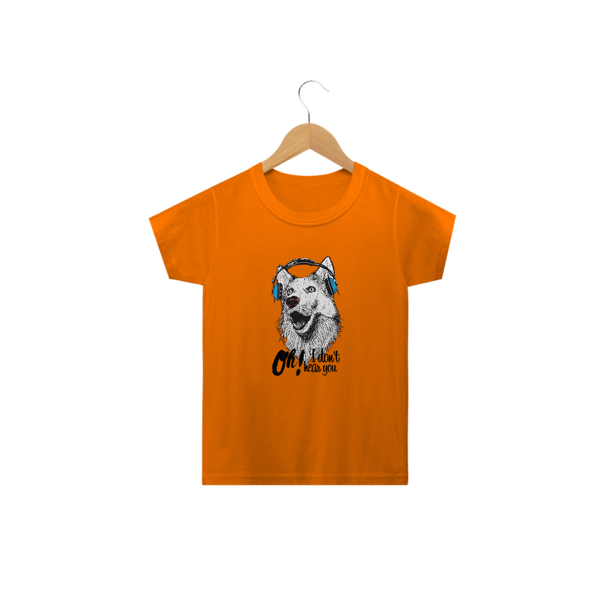 Nome do produto: Camiseta Infantil Cachorro Oh! I Don\'t Hear You