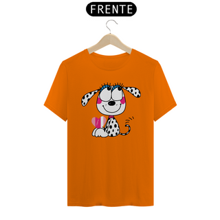 Nome do produtoCamiseta Dálmata Filhote Segurando um Coração