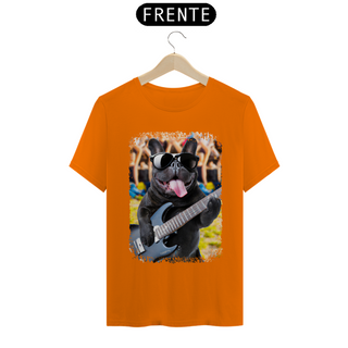 Nome do produtoCamiseta Bulldog Francês Tocando Guitarra