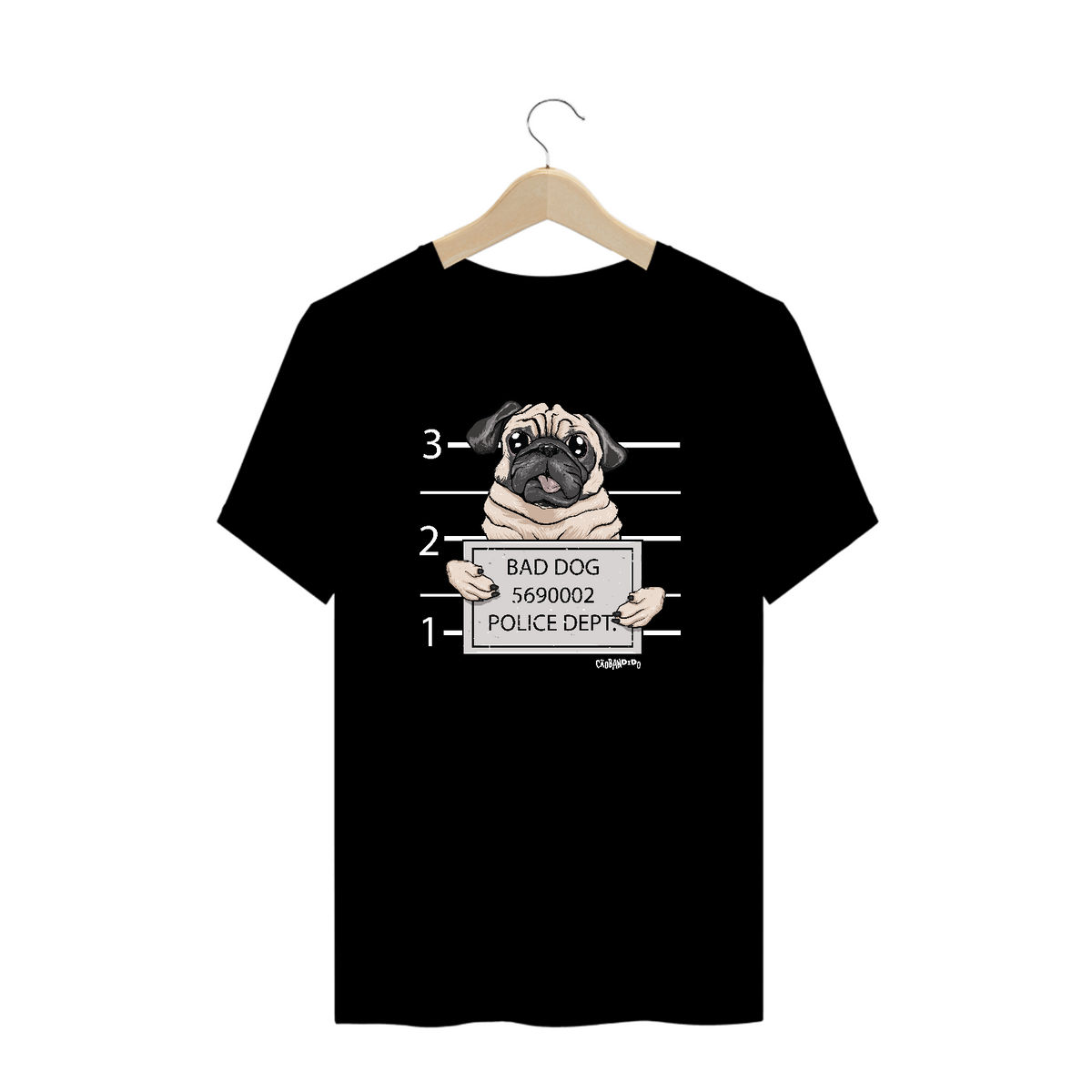 Nome do produto: Camiseta Plus Size Pug Bad Dog