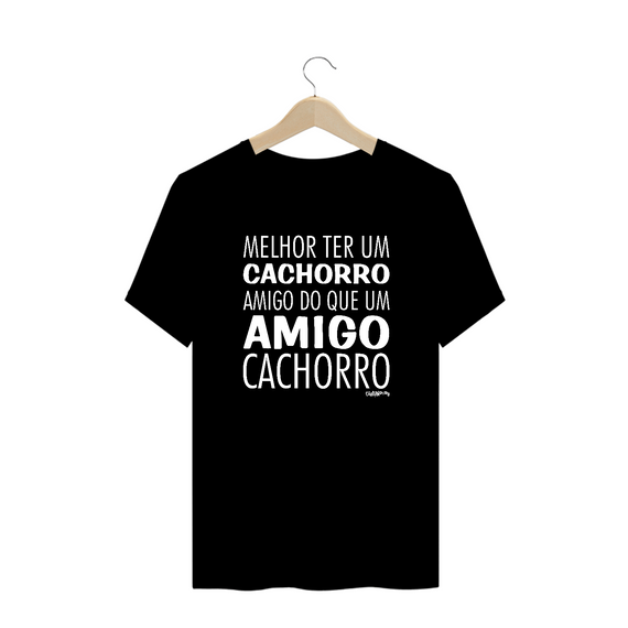 Camiseta Plus Size Cachorro Amigo ou Amigo Cachorro