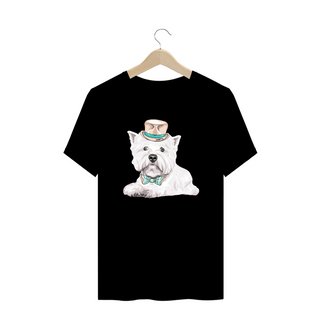 Camiseta Plus Size West Terrier de Gravata e Chapéu