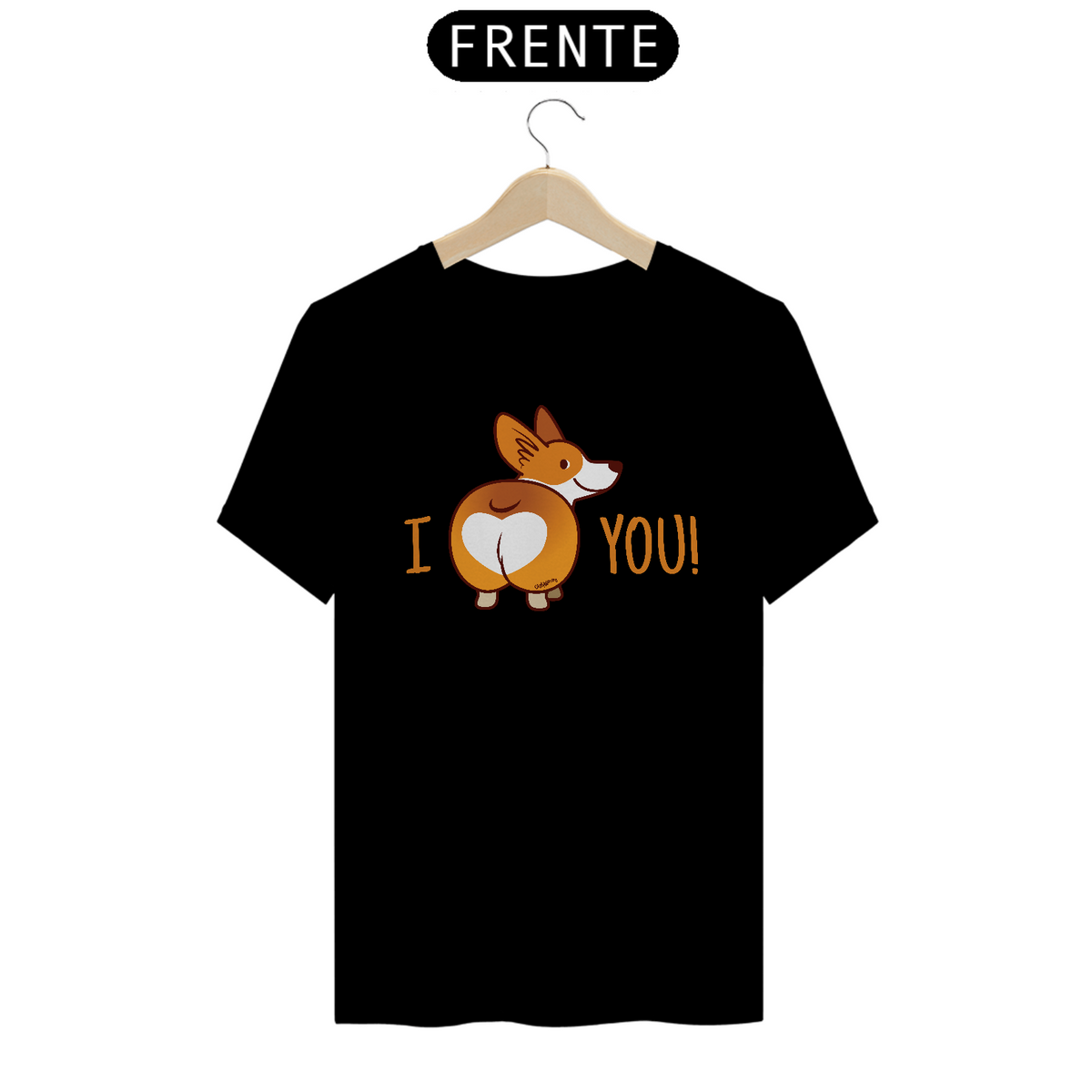 Nome do produto: Camiseta Corgi - I Love You