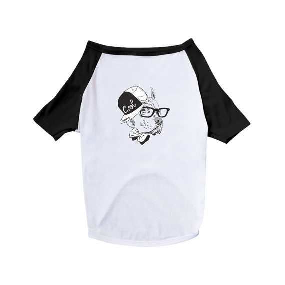 Camiseta para Cachorro - Pitbull de Boné e Óculos