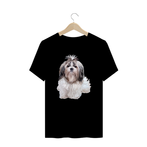 Camiseta Plus Size Shih Tzu Realista