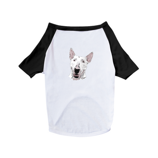 Camiseta para Cachorro - Bull Terrier Pintura Digital