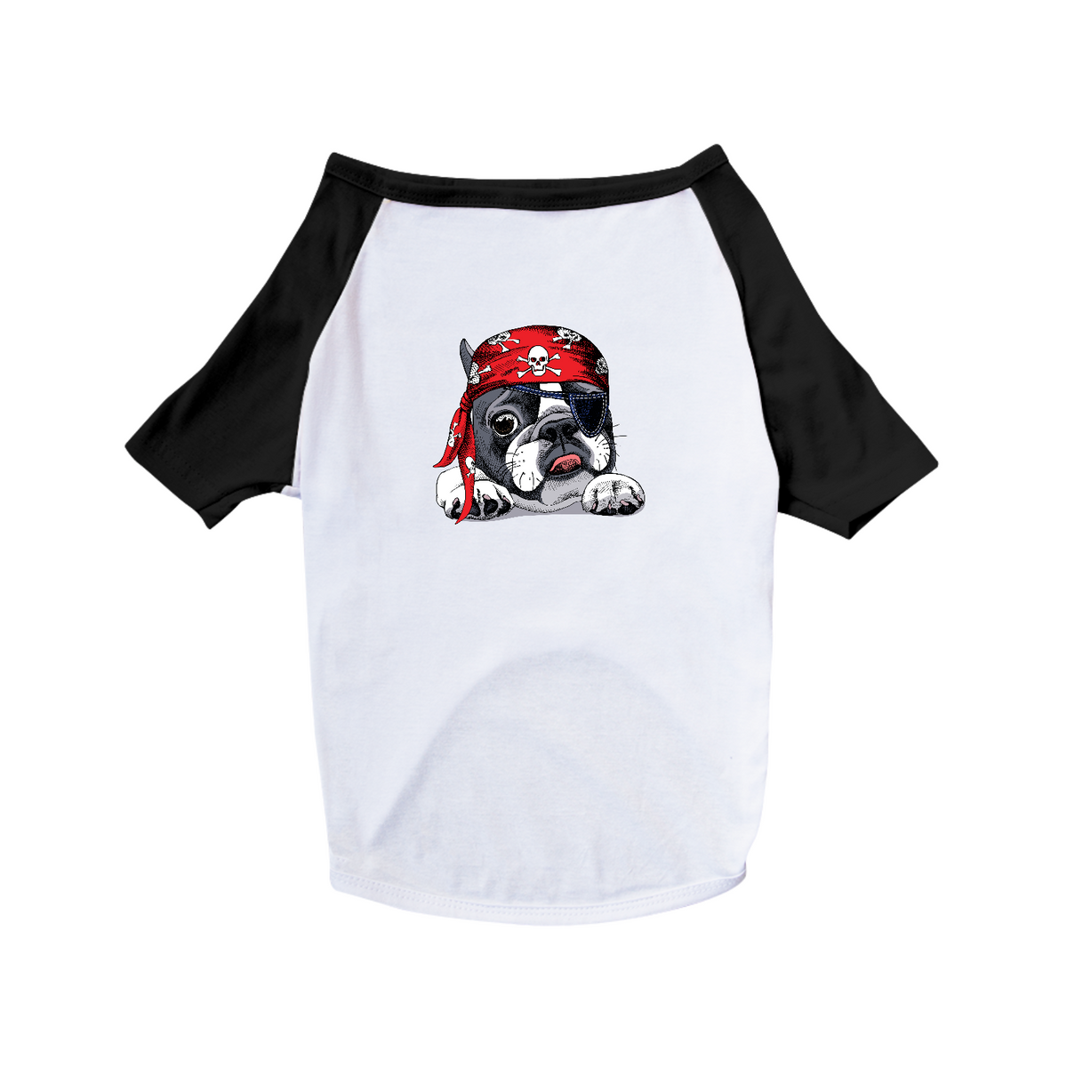 Nome do produto: Camiseta para Cachorro - Bulldog Francês Pirata