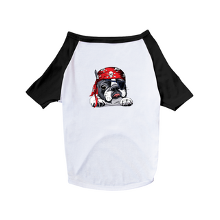 Camiseta para Cachorro - Bulldog Francês Pirata
