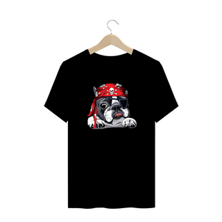 Camiseta Plus Size Bulldog Francês Pirata