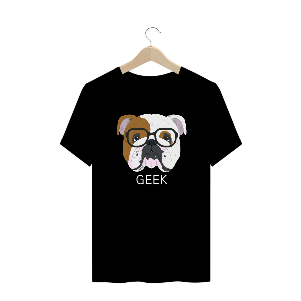 Nome do produto: Camiseta Plus Size Bulldog Inglês Geek