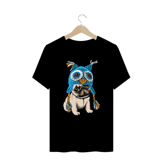 Camiseta Plus Size Cachorro Pug Coruja