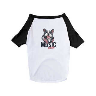 Camiseta para Cachorro - Music and Dog