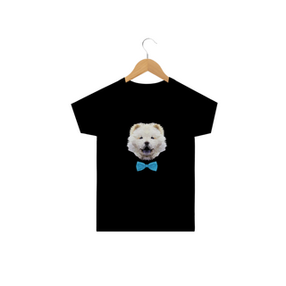 Nome do produtoCamiseta Infantil Chow Chow Creme de Gravatinha